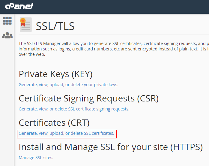 SSL Certificate installation