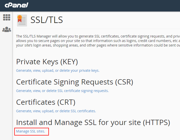 SSL Certificate installation